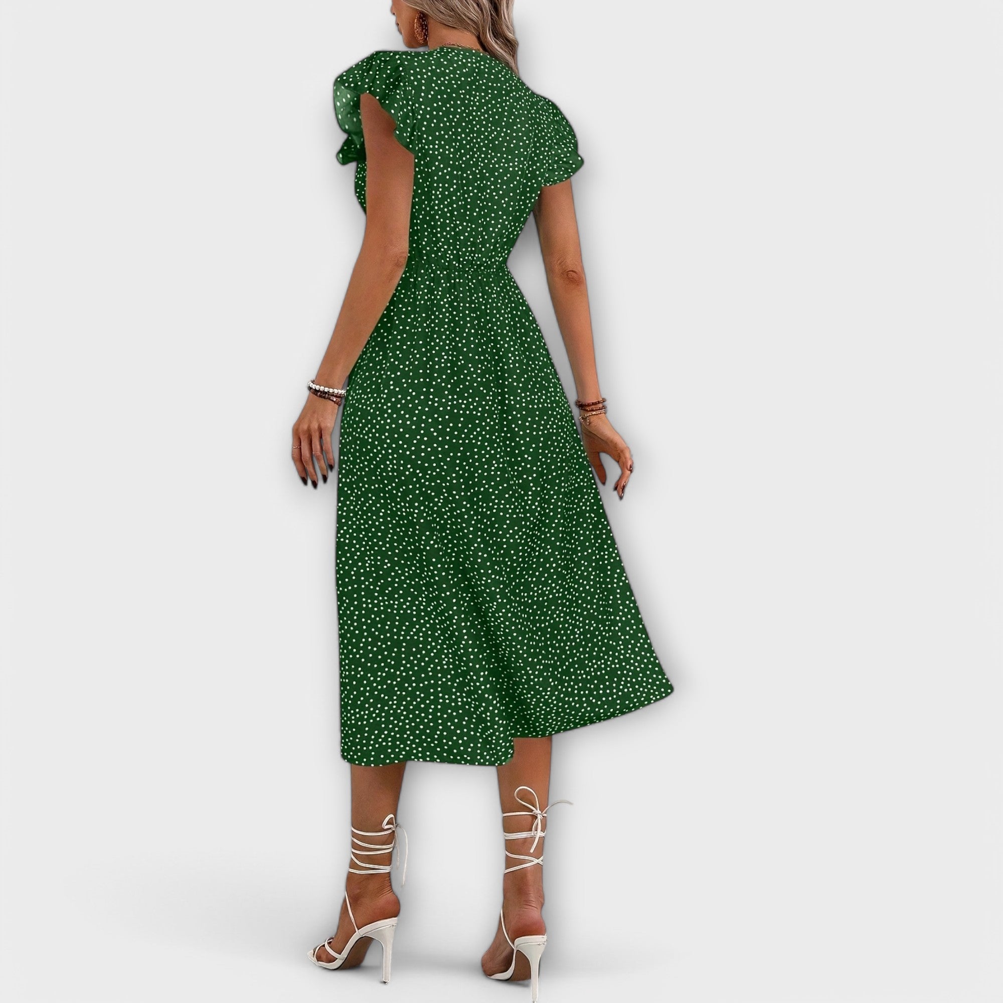 Chic Polka Dot Midi Dress