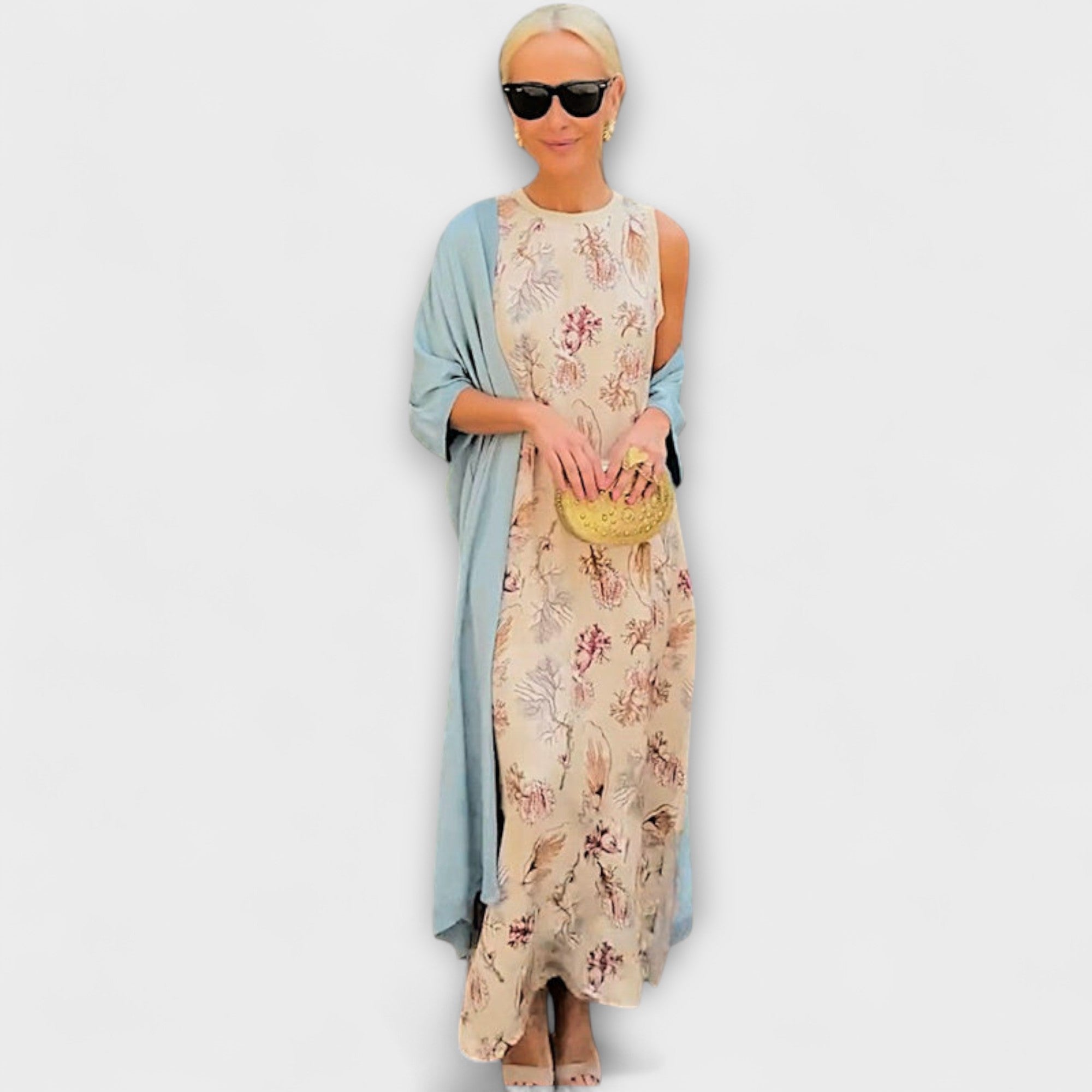 Elveria – Maxi Dress with Matching Cardigan