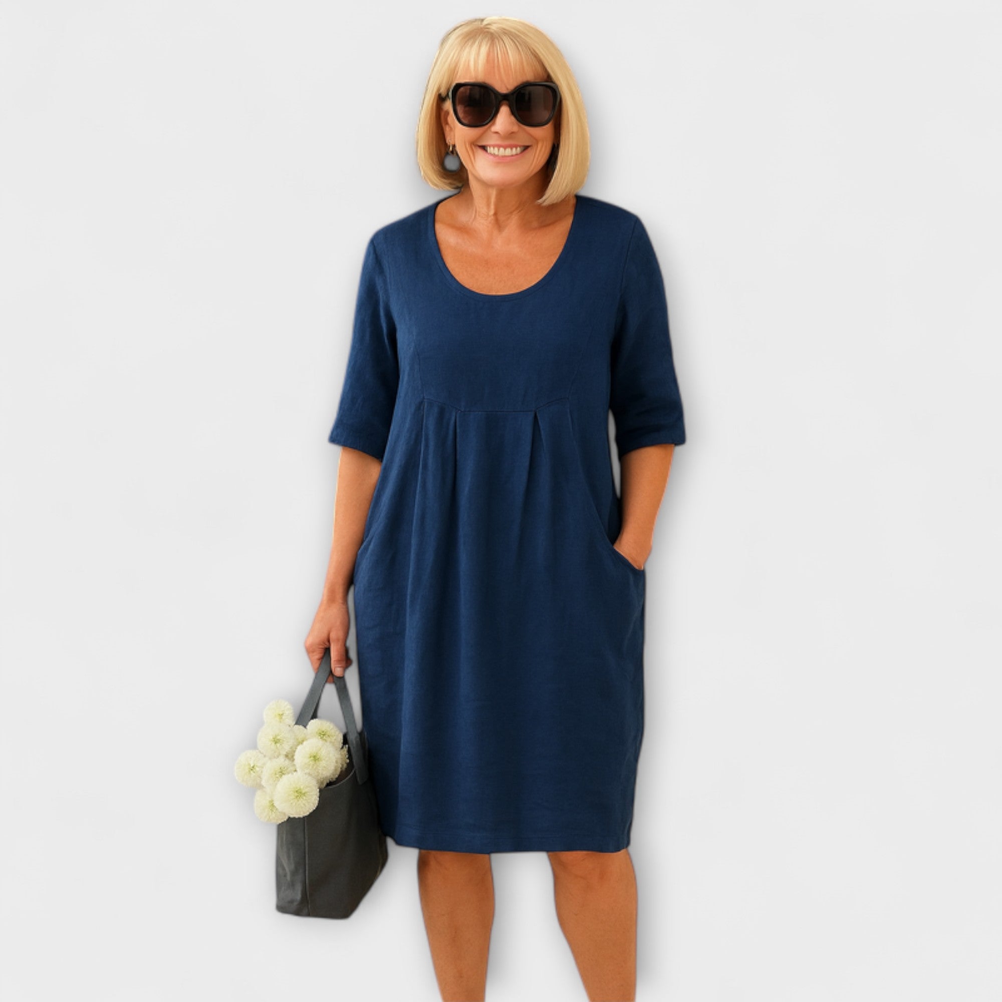 Marley - Casual Linen Dress with Pockets