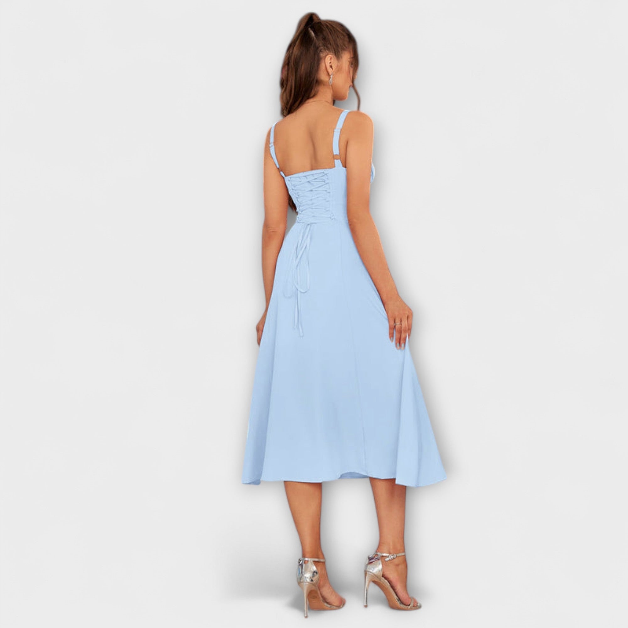 Hope - Ruffled Top Dress with Slit Detail