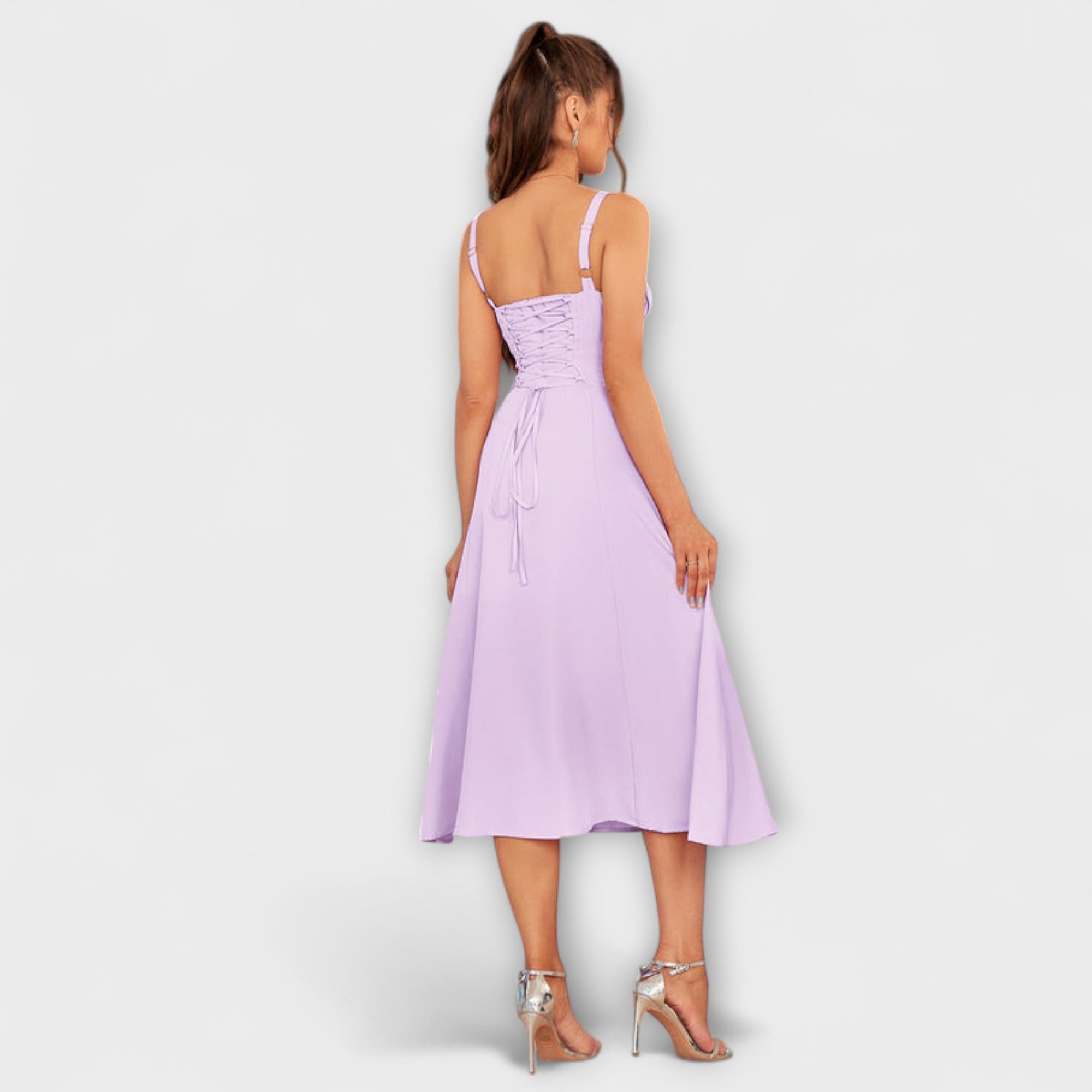 Hope - Ruffled Top Dress with Slit Detail