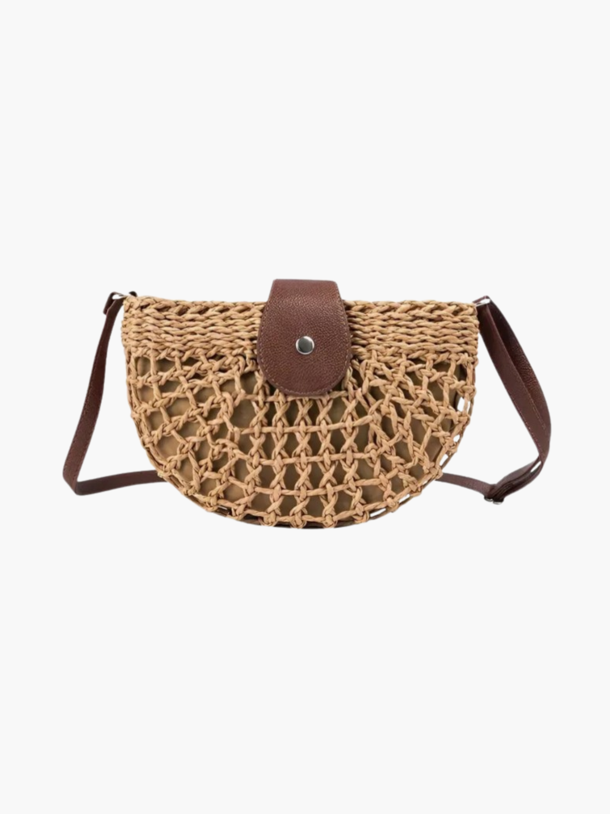 Palma Half-Moon Straw Bag