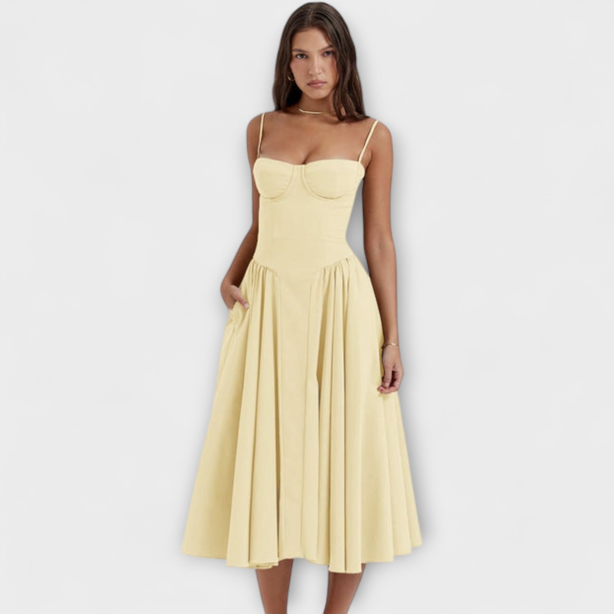 Rosalie - Refined Sleeveless Corset Dress