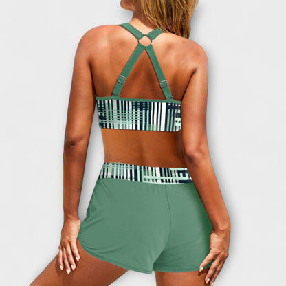 Janelle - Striped High-Waisted Bikini