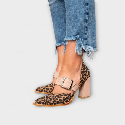 Avano - Leopard Print Heeled Sandals