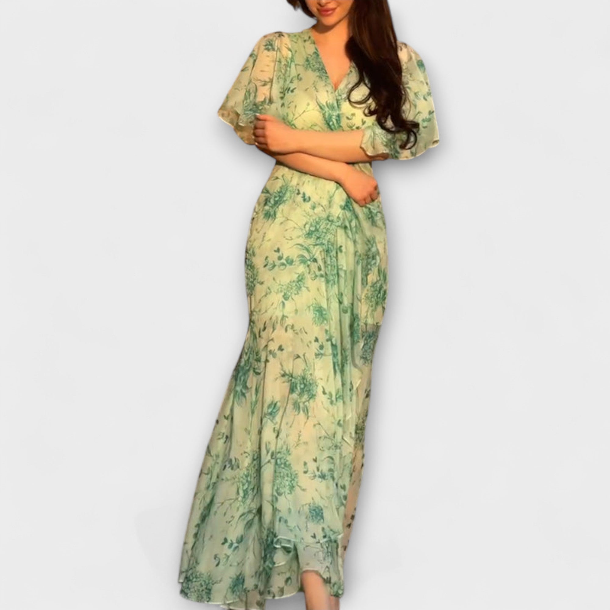 Lana - Stylish Floral Dress with V-Neck