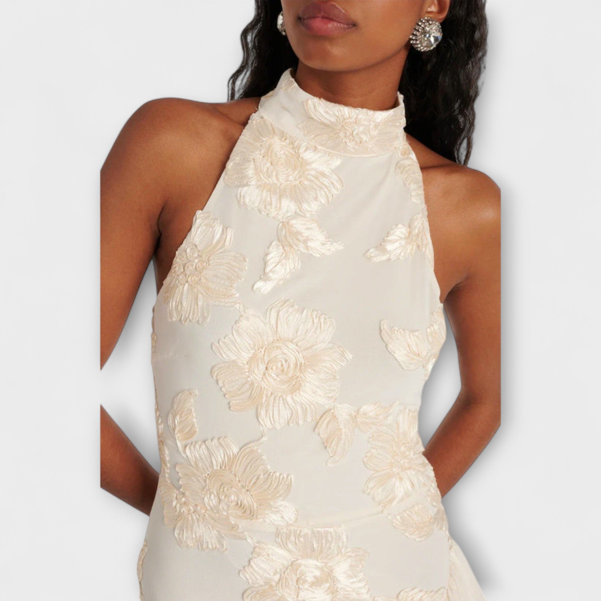 Karen - Maxi Dress with Floral Applications