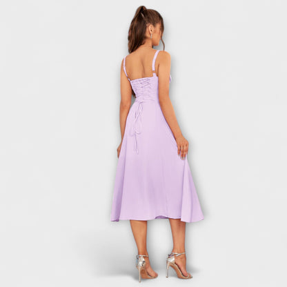 Hope - Ruffled Top Dress with Slit Detail