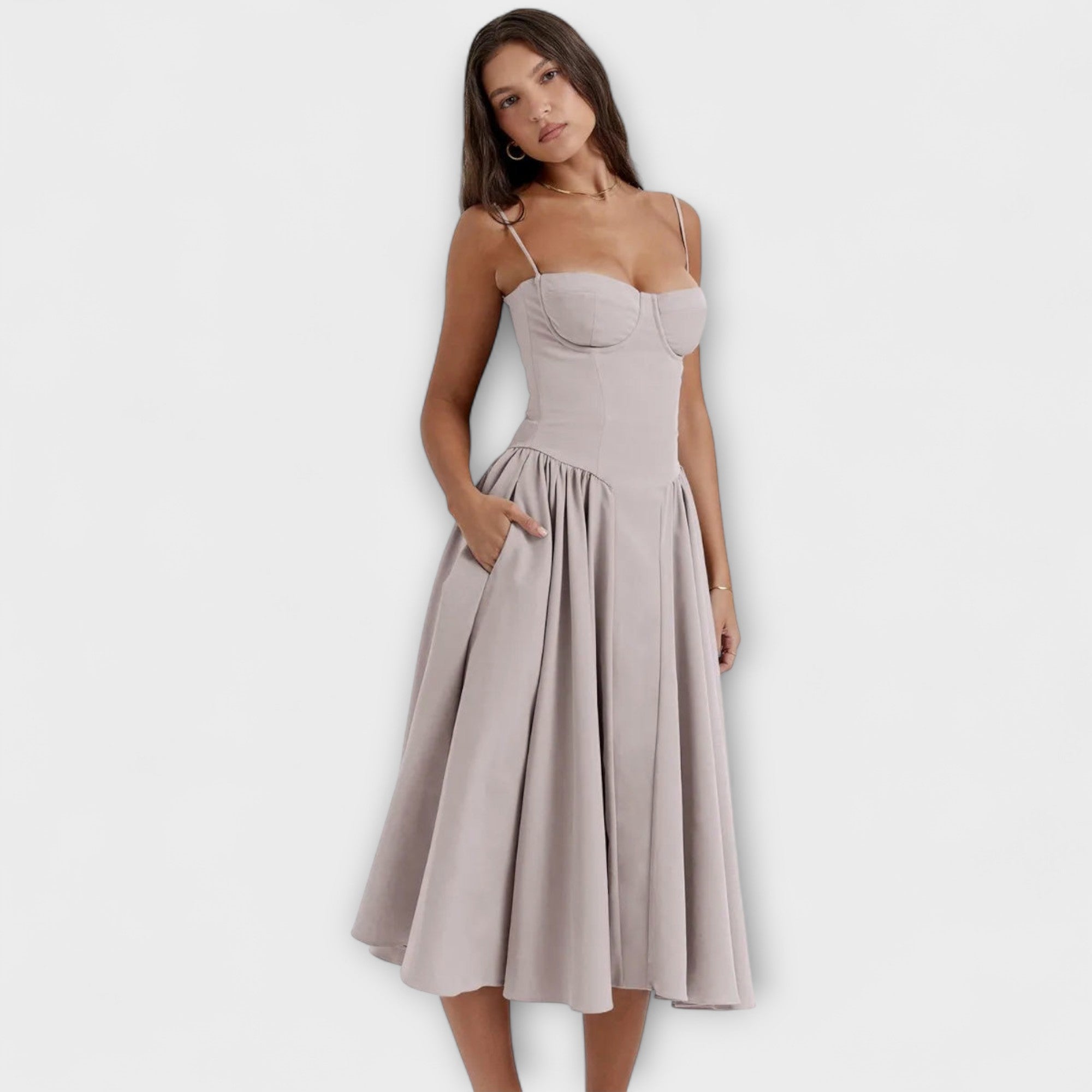 Rosalie - Refined Sleeveless Corset Dress