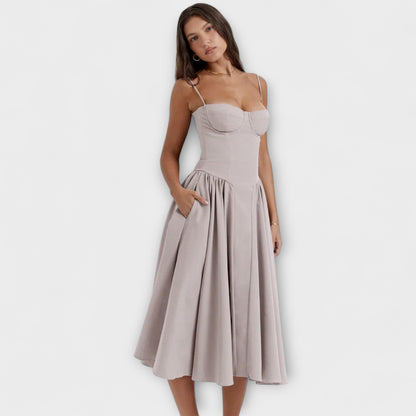 Rosalie - Refined Sleeveless Corset Dress