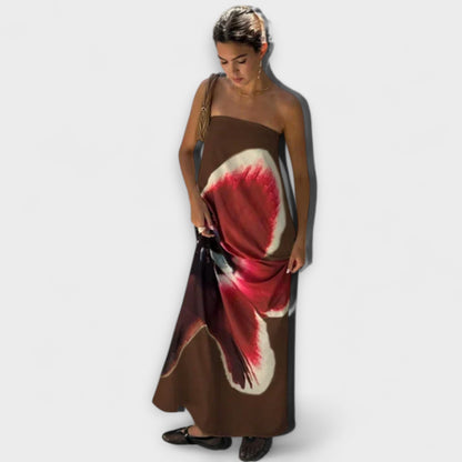 Chic Off-Shoulder Sleeveless Maxi Dress