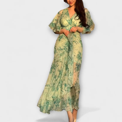 Lana - Stylish Floral Dress with V-Neck