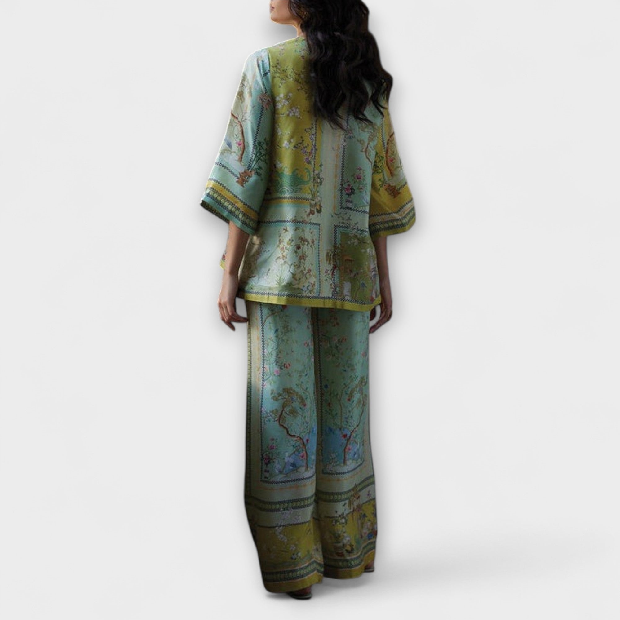 Maria - Digital Print Set with Bell Sleeves