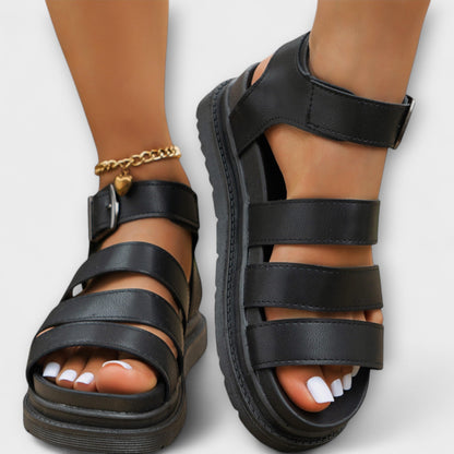Renee – Sandals with Multiple Straps and Buckle
